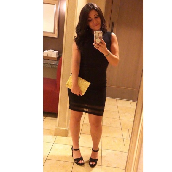 Calvin Klein Black Dress with Mesh - Picture 2 of 3